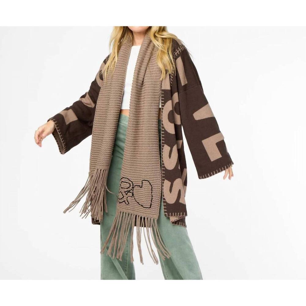 NEW KERRI ROSENTHAL blankie love lesson cardigan in cocoa - Picture 9 of 10